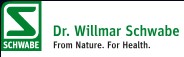 Logo Firma Dr. Willmar Schwabe. Links grünes S, darunter in weiß Schwabe geschrieben. In grün rechts der Name Dr. Willmar Schwabe und darunter den Spruch: From Nature. For Health